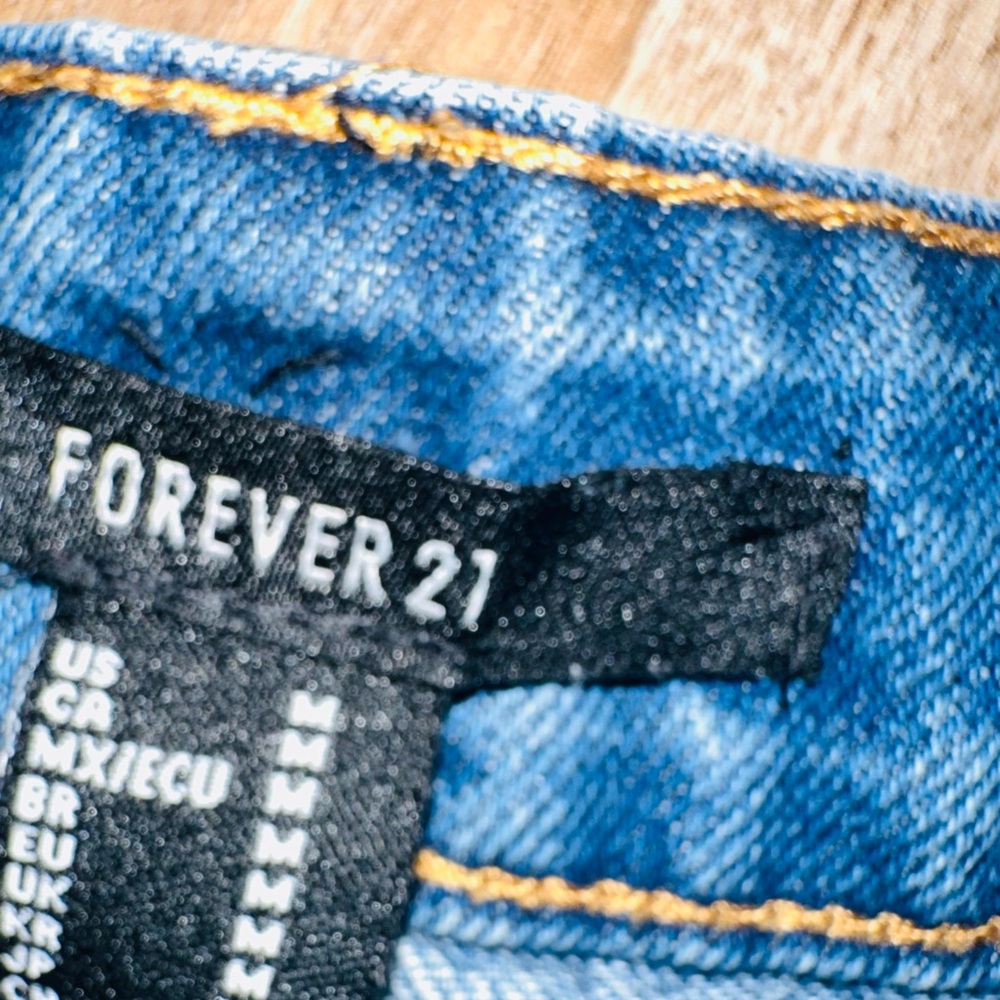 Forever 21 Blue Jean Shorts Medium Wash Denim